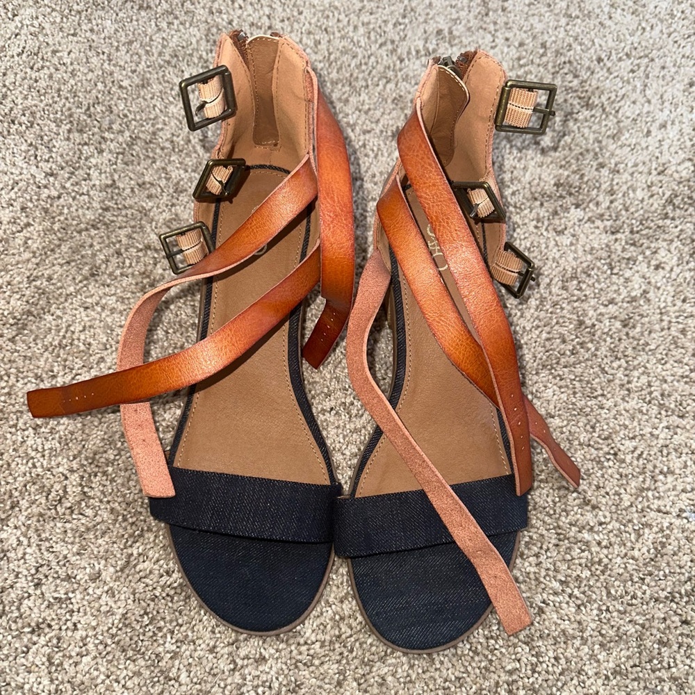 Cato blue jean heels